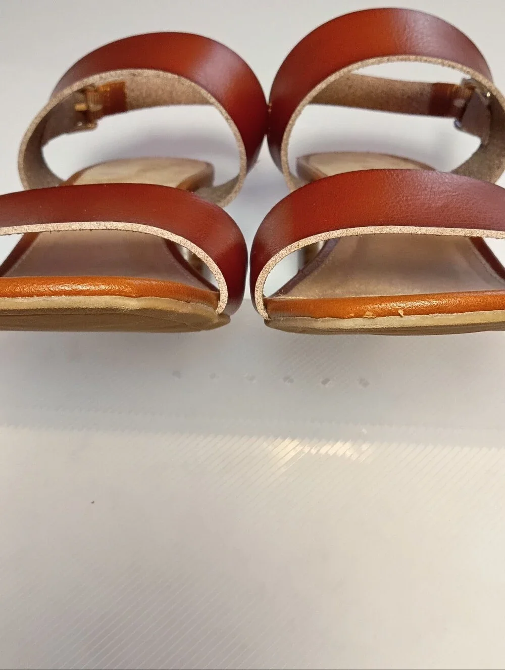 Women’s Brown Open Toe Block Heel Sandals 8.5